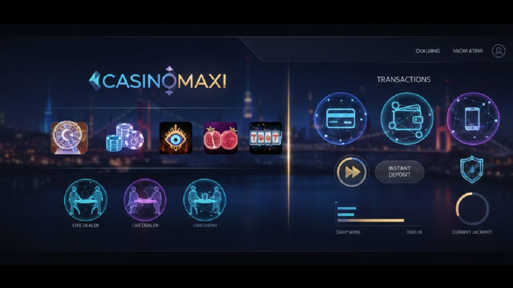 2026 yılında CasinoMaxi'nin modern ve hızlı işlem odaklı online casino arayüzü.