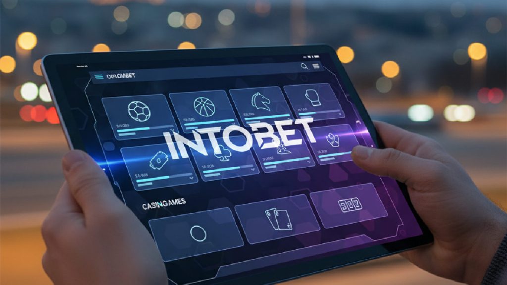 Intobet platformunun mobil cihazda modern ve kullanıcı dostu arayüzünü gösteren görsel.