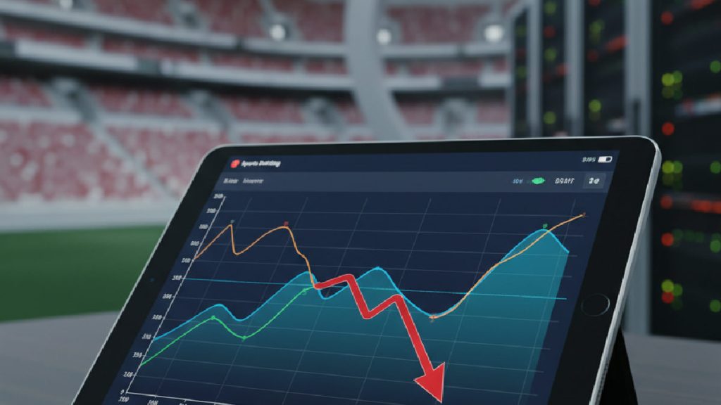 Bahis oranlarındaki düşüşleri gösteren bir tablet ekranı analizi